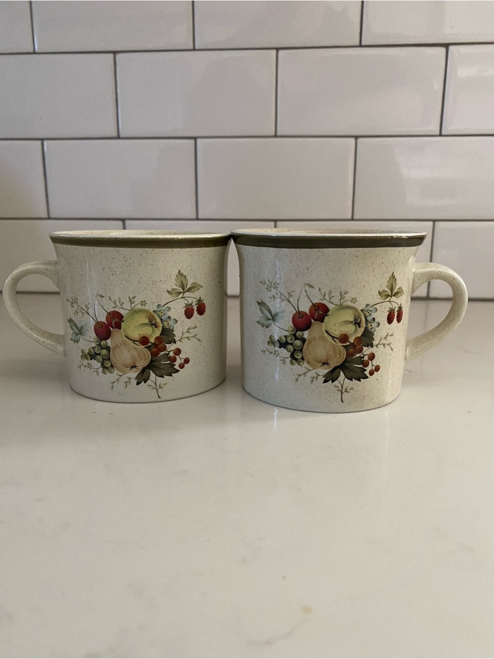 Vintage Royal Doulton Lambethware Mugs in the “Cornwall Pattern”